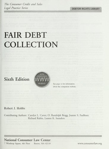 Fair Debt Collection (The Consumer Credit and Sales Legal Practice Series) cover