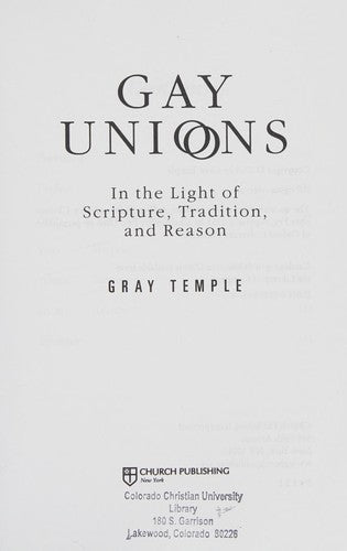 Gay Unions: In the Light of Scripture, Tradition, and Reason cover