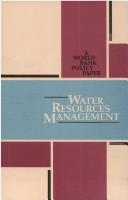 Water Resources Management (A World Bank Policy Paper) cover