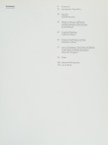 Pop Life: Art in a Material World cover