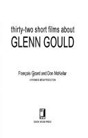 Thirty Two Short Films About Glenn Gould: The Screenplay cover