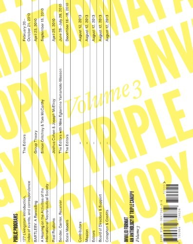 Invalid Format: An Anthology of Triple Canopy: Volume 3 cover
