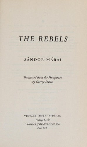 The Rebels (Vintage International) cover