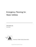 Emergency Planning for Water Utilities (Awwa Manual Series Volume 19) cover