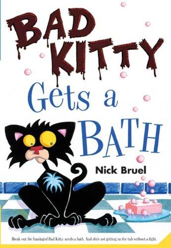 Bad Kitty Gets a Bath (paperback black-and-white edition) cover