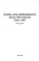 Hopes and Impediments: Selected Essays 1965-87 cover