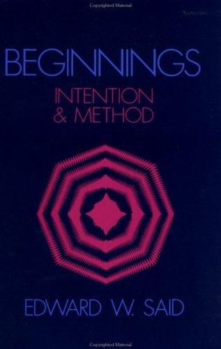 Beginnings: Intention and Method cover