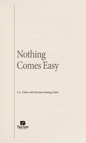 Nothing Comes Easy: My Life in Football cover