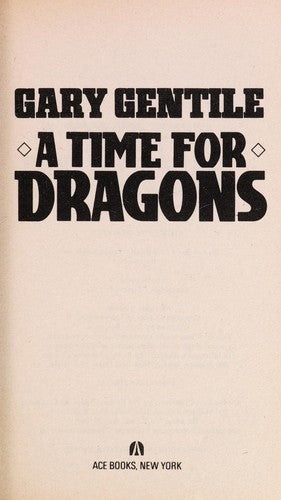 A Time for Dragons cover