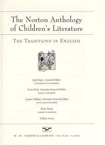 The Norton Anthology of Children's Literature: The Traditions in English (Slipcased Edition) cover