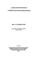 Alfred North Whitehead: A Primary Secondary Bibliography cover