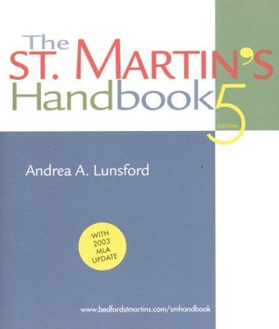 The St. Martin's Handbook: With 2003 MLA Update cover