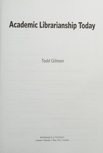 Academic Librarianship Today cover