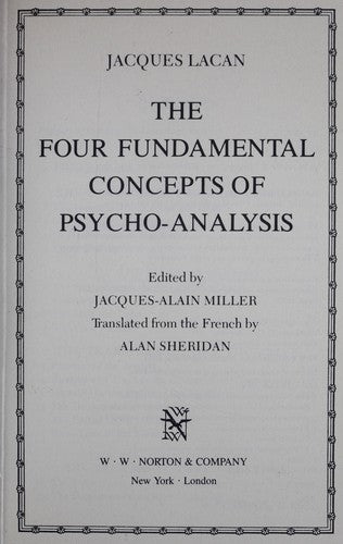 The Four Fundamental Concepts of Psycho-Analysis cover