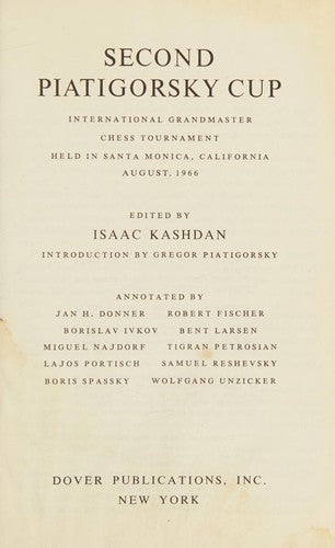 Second Piatigorsky Cup cover