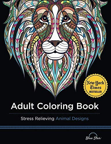 Adult Coloring Book: Stress Relieving Animal Designs cover