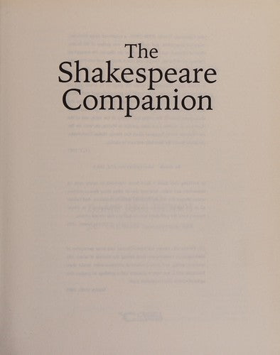 The Shakespeare Companion cover