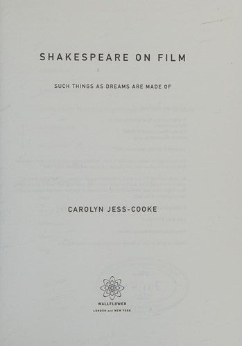 Shakespeare on Film: Such Things as Dreams Are Made Of (Short Cuts) cover